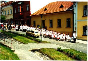 družičky,ministranti,kněží