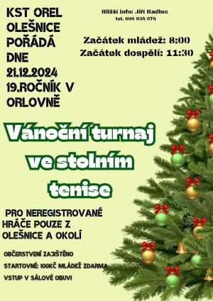 Vánoční turnaj ve stolním tenise
